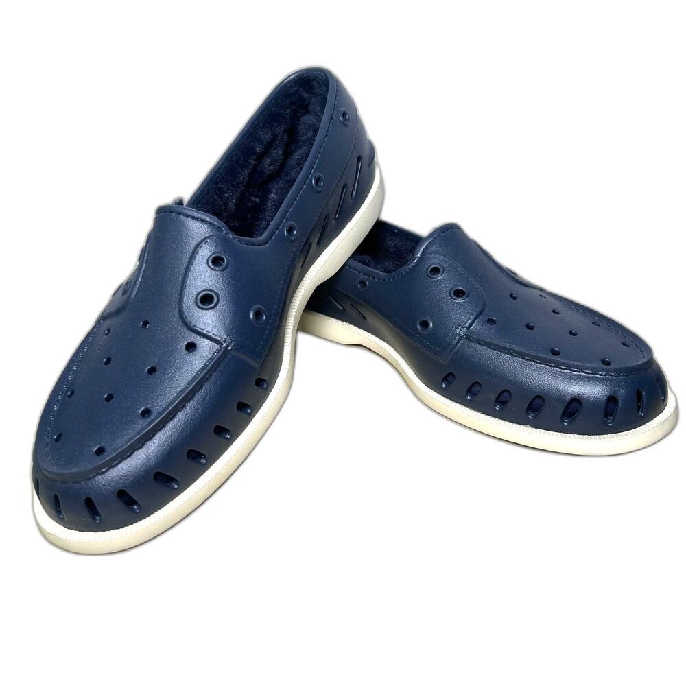 Sperry Men's Navy Blue Faux Fur Lined Top Siders Size 11